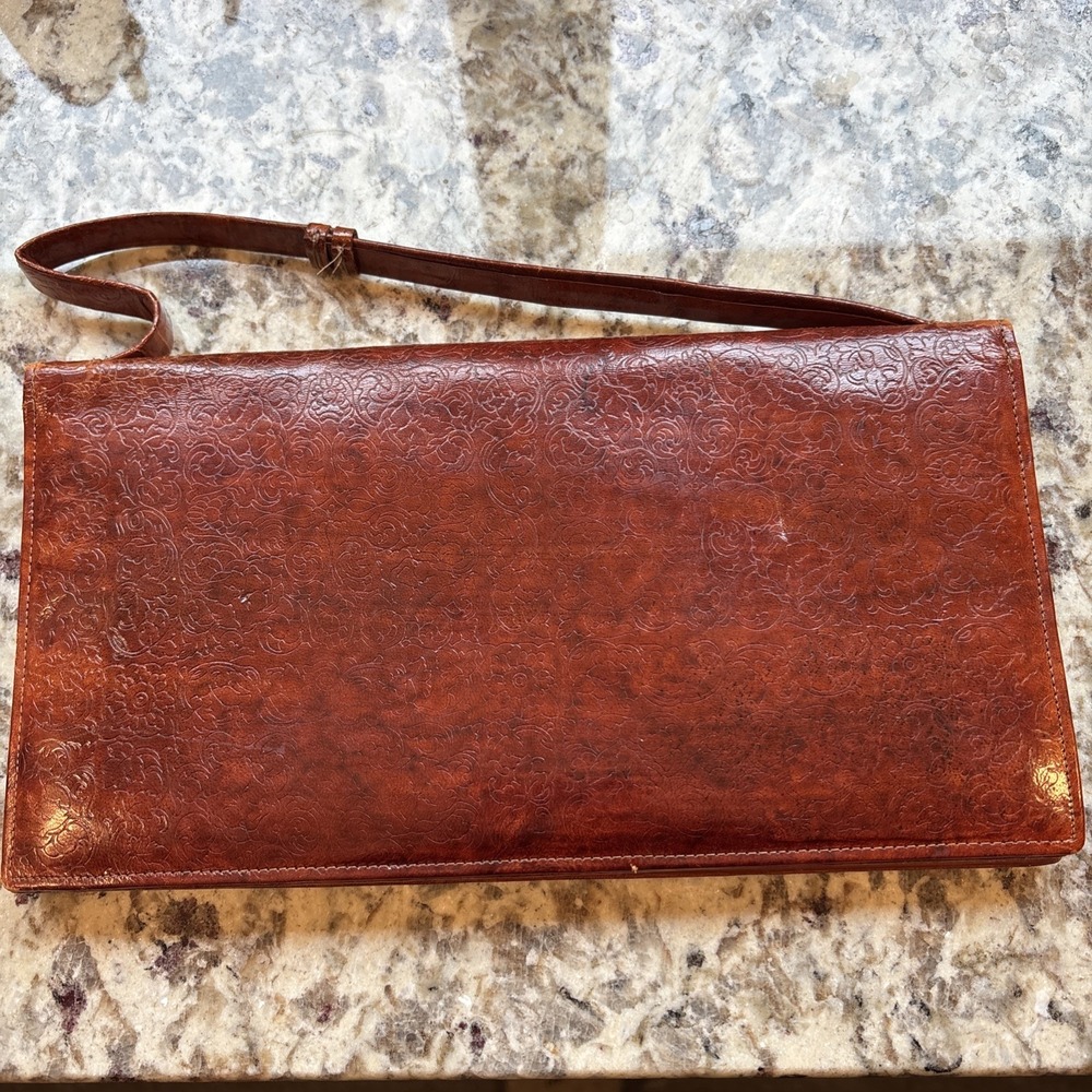 Vintage A. Antinori Roma Brown & Gilt Leather Purse View 5